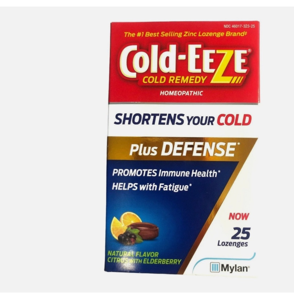 Cold-Eeze Plus Defense Zinc 25 Lozenges Citrus with Elderberry